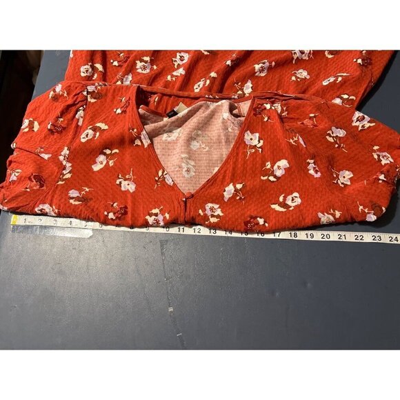 Boho Floral Button-Up Dress XXL Universal Thready Cottagecore vacation Resort - Picture 4 of 12